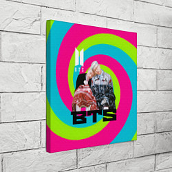 Холст квадратный BTS спиральный фон, цвет: 3D-принт — фото 2