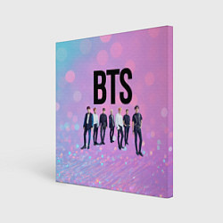 Холст квадратный BTS розовый боке, цвет: 3D-принт