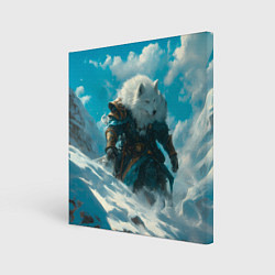 Холст квадратный Воин волк, цвет: 3D-принт