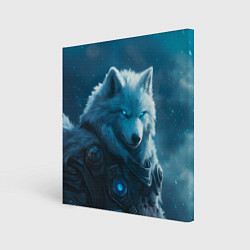 Холст квадратный Воин волк зимой, цвет: 3D-принт
