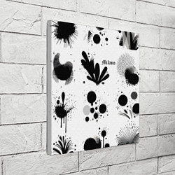 Холст квадратный Растительный паттерн и кляксы - Милан, цвет: 3D-принт — фото 2