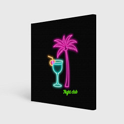 Холст квадратный Night club, цвет: 3D-принт
