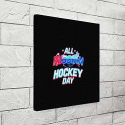 Холст квадратный Hockey day, цвет: 3D-принт — фото 2