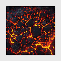 Холст квадратный Огненная лава вулкана, цвет: 3D-принт — фото 2