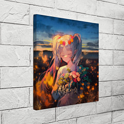 Холст квадратный Фрирен с цветами, цвет: 3D-принт — фото 2