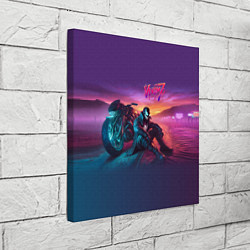 Холст квадратный Venom near his motorcycle - ai art fantasy, цвет: 3D-принт — фото 2