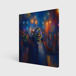 Картина квадратная Шрек красками