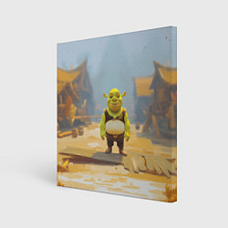 Картина квадратная Шрек в деревне