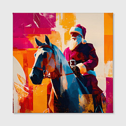 Холст квадратный Дед Мороз на коне, цвет: 3D-принт — фото 2