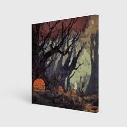 Холст квадратный Призрачный лес, цвет: 3D-принт