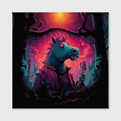 Холст квадратный Лошадь рок стиль, цвет: 3D-принт — фото 2