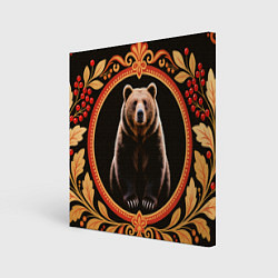Картина квадратная Медведь в орнаменте