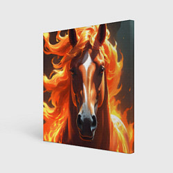 Картина квадратная Статная огненная лошадь