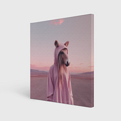 Картина квадратная Лошадка в худи