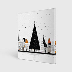 Картина квадратная Новый год - минимализм