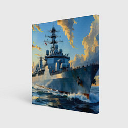 Картина квадратная Мощь российского флота