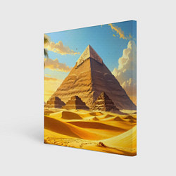 Картина квадратная Величие пирамид на закате