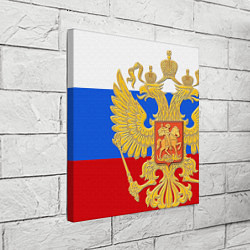 Холст квадратный Герб России: триколор, цвет: 3D-принт — фото 2
