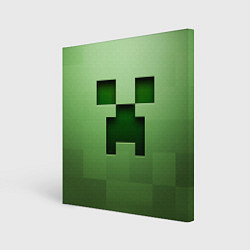 Холст квадратный Creeper Face, цвет: 3D-принт