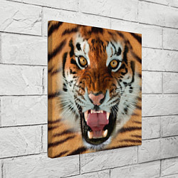 Холст квадратный Взгляд тигра, цвет: 3D-принт — фото 2