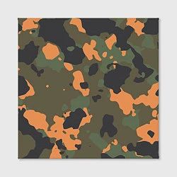 Холст квадратный Камуфляж: хаки/оранжевый, цвет: 3D-принт — фото 2