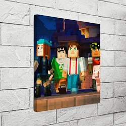 Холст квадратный Minecraft Men's, цвет: 3D-принт — фото 2
