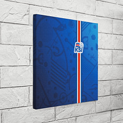 Холст квадратный Сборная Исландии по футболу, цвет: 3D-принт — фото 2
