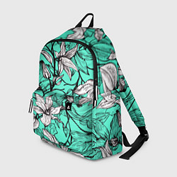 Рюкзак Бирюзовые лилии, цвет: 3D-принт