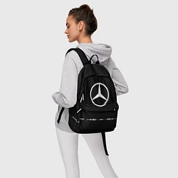 Рюкзак Mercedes: Black Abstract, цвет: 3D-принт — фото 2