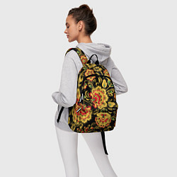 Рюкзак Желтая хохлома, цвет: 3D-принт — фото 2