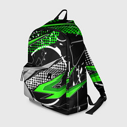 Рюкзак Black and green corners, цвет: 3D-принт
