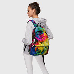 Рюкзак Разноцветные розы, цвет: 3D-принт — фото 2
