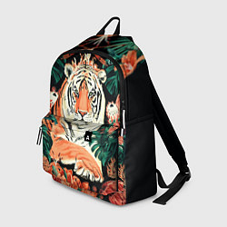 Рюкзак Огненный Тигр в Цветах