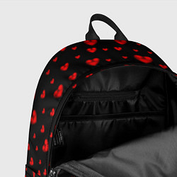 Рюкзак Красные сердца, цвет: 3D-принт — фото 2