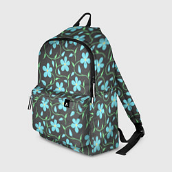 Рюкзак Цветочный узор на темном фоне, цвет: 3D-принт