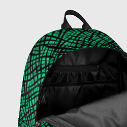 Рюкзак Абстрактный зелено-черный узор, цвет: 3D-принт — фото 2