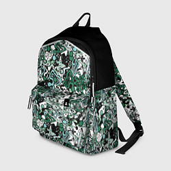 Рюкзак Черно-зеленые каракули, цвет: 3D-принт