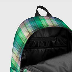Рюкзак Зеленый клетчатый узор, цвет: 3D-принт — фото 2