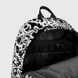 Рюкзак Graffiti white on black, цвет: 3D-принт — фото 2