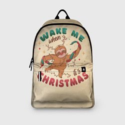 Рюкзак Новогодний ленивец, цвет: 3D-принт — фото 2