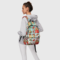 Рюкзак Рождественский узорный принт, цвет: 3D-принт — фото 2