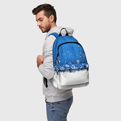 Рюкзак Снежинки - С Новым Годом, цвет: 3D-принт — фото 2