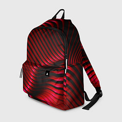 Рюкзак Волны красного металла, цвет: 3D-принт