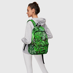 Рюкзак Тропические листья на темном фоне, цвет: 3D-принт — фото 2