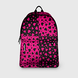 Рюкзак Черно-Розовые сердца, цвет: 3D-принт — фото 2
