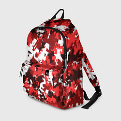 Рюкзак Красно-белый камуфляж, цвет: 3D-принт