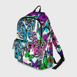 Рюкзак Рой цветных бабочек, цвет: 3D-принт
