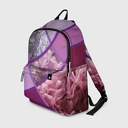 Рюкзак Весна Полосатый принт Сирень, цвет: 3D-принт