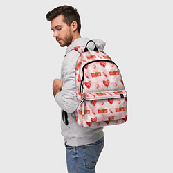 Рюкзак Подарки и сердечки, цвет: 3D-принт — фото 2