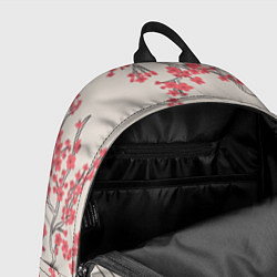 Рюкзак Красные цветы на ветках, цвет: 3D-принт — фото 2